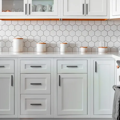 Vista 6 de Ravinte Tiradores negros cuadrados de gabinete de cocina de 5 pulgadas, accesorios modernos para armarios de cocina, armario, paquete de 1