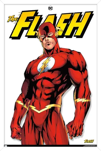 Vista 13 de Trends International DC Comics - Póster de pared The Flash Feature Series, 14.72 x 22.37 pulgadas, versión enmarcada de madera de granero