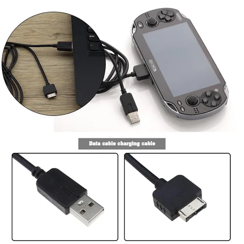 Vista 3 de The Lord of the Tools Cable de carga USB de repuesto compatible con modelos PS Vita 1000 2 en 1, cable de carga de datos USB, accesorios
