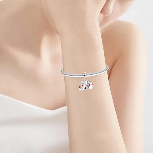Vista 273 de Abalorios de plata de ley 925 con letras de la A ~ Z, para pulseras, collares, Día de San Valentín, Día de la Madre, joyería regalos para mujeres