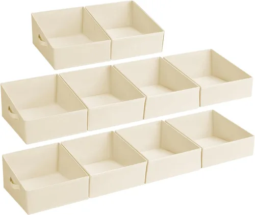 Vista 73 de DIMJ Contenedores de almacenamiento trapezoidales para ropa, 4 paquetes organizadores de armario y cestas de almacenamiento, cestas plegables