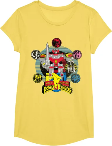 Vista 43 de Power Rangers Camiseta Megazord Asfalto