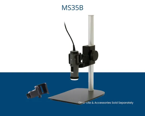 Vista 5 de Dunwell Tech, Inc MS35B - Soporte vertical con ajuste de enfoque para Dino-Lite