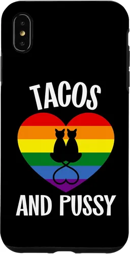 Vista 11 de Funda Queer para iPhone 14 Pro Max Lesbian Pride Stuff Tacos y Pussy Cats