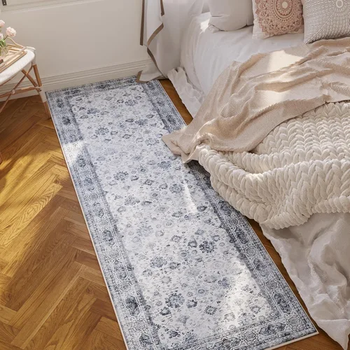 Vista 171 de Rugcomf Alfombra de Entrada de 2'x3' - Patrón Paisley, Tapete para Puerta de Entrada Interior, Floral Vintage, Lavable a Máquina, Alfombra