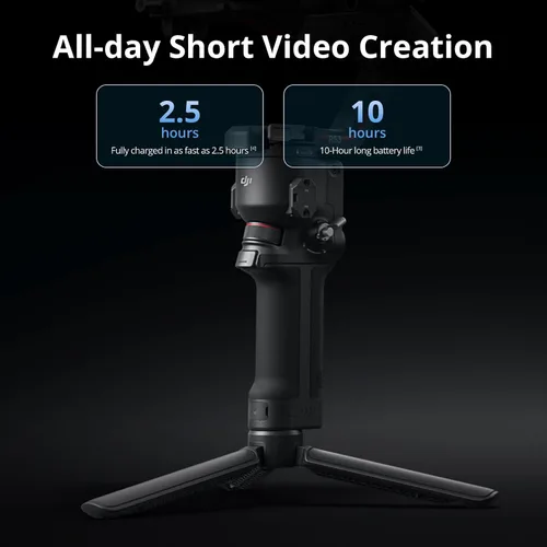 Vista 6 de DJI RS 3 Mini, estabilizador de cardán de 3 ejes para cámaras Canon/Sony/Panasonic/Nikon/Fujifilm, carga útil probada de 2 kg (4.4 lbs)