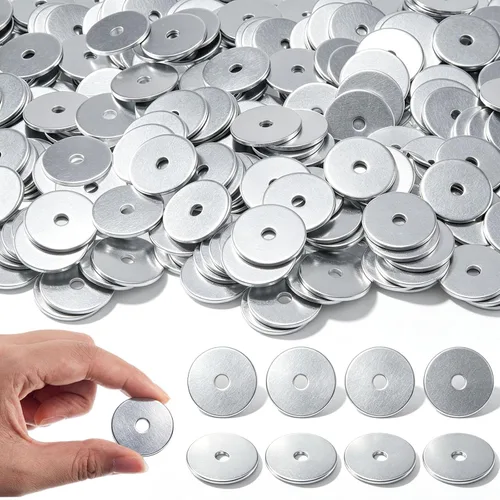 Vista 11 de Yaocom 200 Pieces 1/4" x 1-1/4" Zinc Fender Washers Thickness 1mm Fender Washers for Wood and Wet Environment