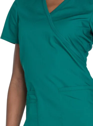 Vista 3 de Cherokee Women's Workwear Originals Mock Wrap Scrubs Shirt