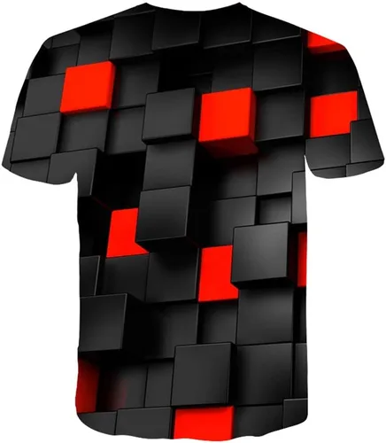 Vista 2 de OFOKEDA Camiseta de manga corta con estampado 3D divertido gráfico súper 3D