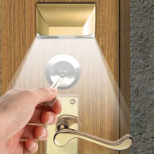 Vista 4 de Luz de puerta, luz de ojo de cerradura con sensor de movimiento automático, luz nocturna LED para baño, habitación de niños, cocina, recámara