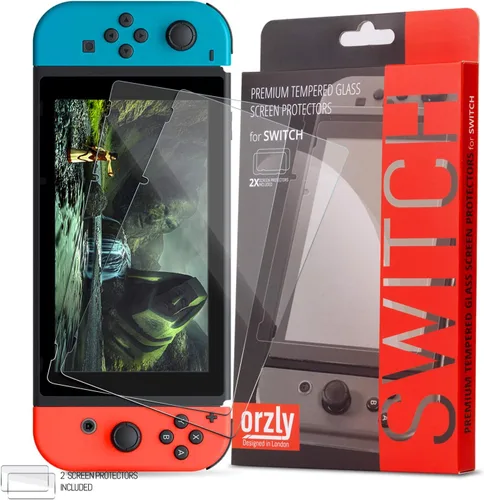 Vista 2 de Orzly Protectores de pantalla de cristal y auriculares VR para Nintendo Switch
