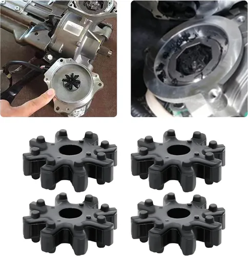 Vista 5 de Ziciner 4 piezas de repuesto de acoplador de dirección flexible, columna de máquina de dirección asistida automática, rueda de goma de plástico