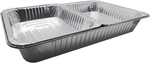 Vista 3 de Juego de 28 piezas de repuesto desechables de aluminio para bufé, incluye sartenes de aluminio, combustible de metanol, utensilios para servir
