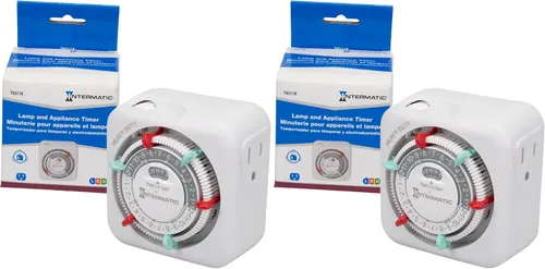 Vista 8 de Intermatic temporizador mecánico para tareas pesadas, TN311, Blanco Paquete de 2