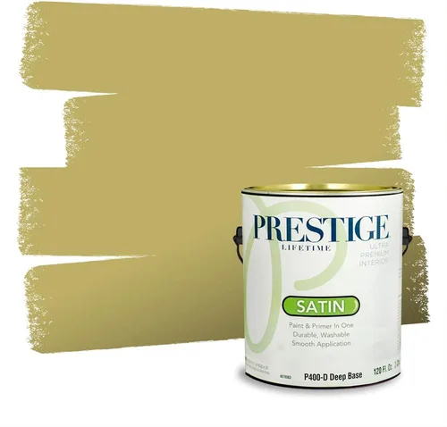 Vista 26 de Prestige Paints - Pintura exterior e imprimación en uno, 1 galón, plano, compatibilidad comparable con el color menta «Whipped Mint» de Behr