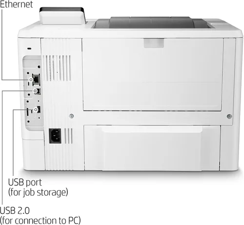 Vista 3 de HP LaserJet Enterprise M507dn Impresora monocromática con Ethernet integrado e impresión de 2 caras (1PV87A)