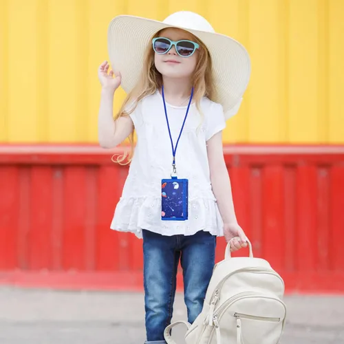 Vista 6 de Carteras de lona para niños con adhesivo y bolsillo con cremallera para adolescentes Estilo 12