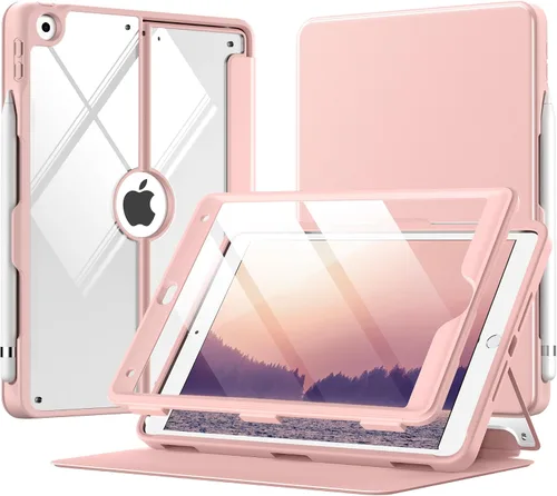 Vista 16 de MoKo Funda para iPad de 9ª generación con soporte para lápices, funda para iPad de 8ª/7ª generación de 10.2 pulgadas, protector de pantalla