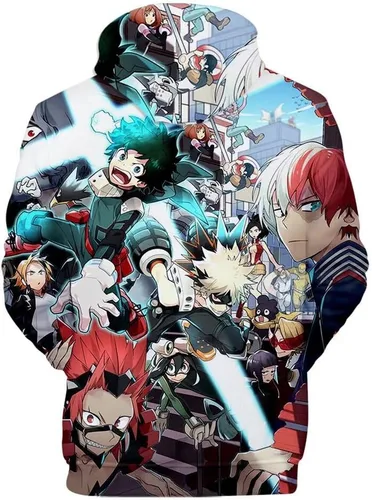 Vista 2 de CHLOBLOM Sudadera con capucha de anime para Halloween y cosplay