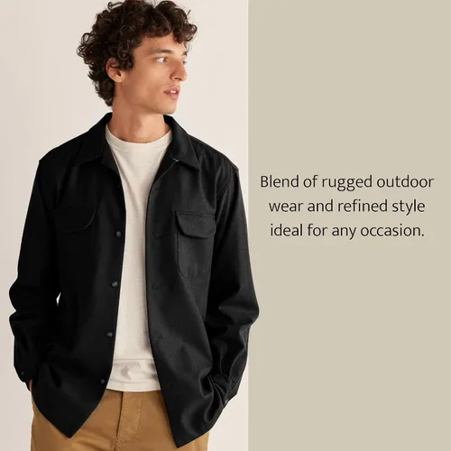 Vista 3 de Pendleton - Camisa de lana estilo clásico de manga larga para hombre