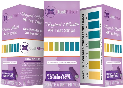 Vista 8 de Just Fitter Tiras de prueba de equilibrio de pH vaginal. Kit de bienestar personal para mujeres. Apoya la higiene femenina, la conciencia