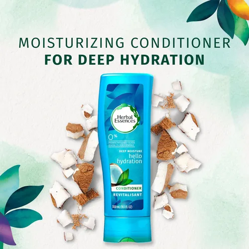 Vista 4 de Herbal Essences Hello Hydration - Acondicionador hidratante para el cabello, azul, 10.1 onzas líquidas