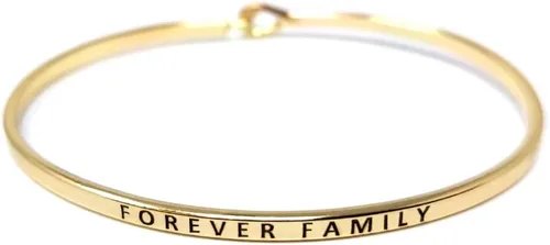 Vista 22 de By you - Brazalete con gancho, pulsera delgada grabada con un mensaje positivo e inspirador