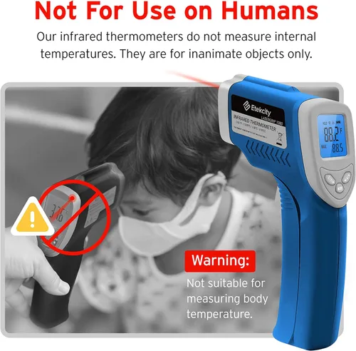 Vista 7 de Etekcity Termómetro infrarrojo láser pistola de temperatura 1080, -58°F ~ 1130°F para carne, alimentos, dulces, pizza, horno, pistola de calor
