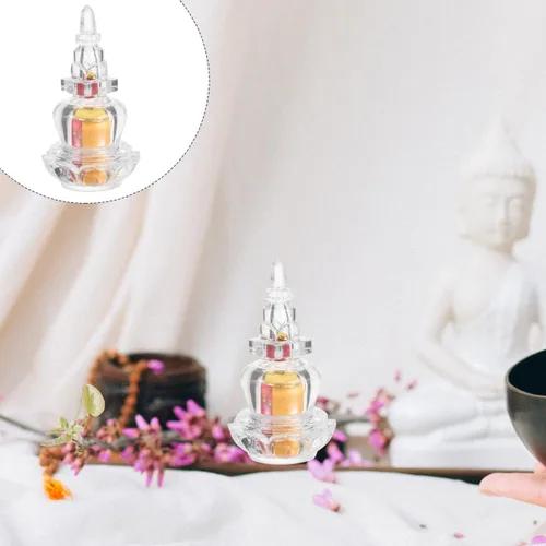 Vista 8 de Estupa Torre Budista Estupa Estupa Pagoda Budista Cristal Pagoda Estilo Chino Estatua Feng Shui Budismo Dagoba Mascota Suministros de budismo