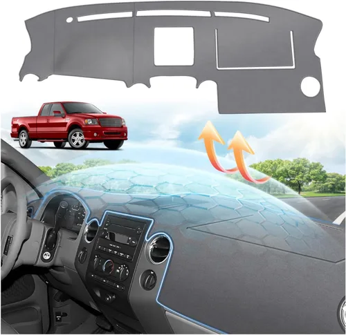 Vista 53 de CARTIST Cubierta negra para salpicadero para Toyota Solara 2004-2008, antideslizante, antirreflejo, protección UV, tapete interior de primera calidad