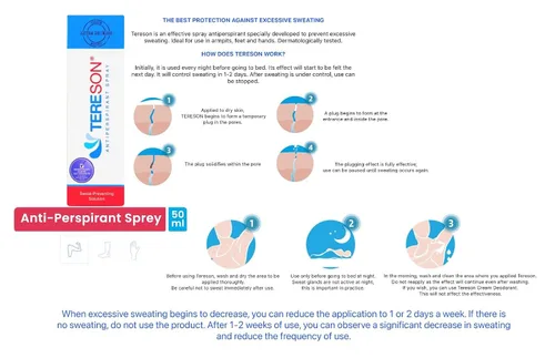 Vista 7 de Tereson Spray antitranspirante clínico Strength 1.69 Fl Oz Dermatológicamente probado - Tratamiento de hiperhidrosis