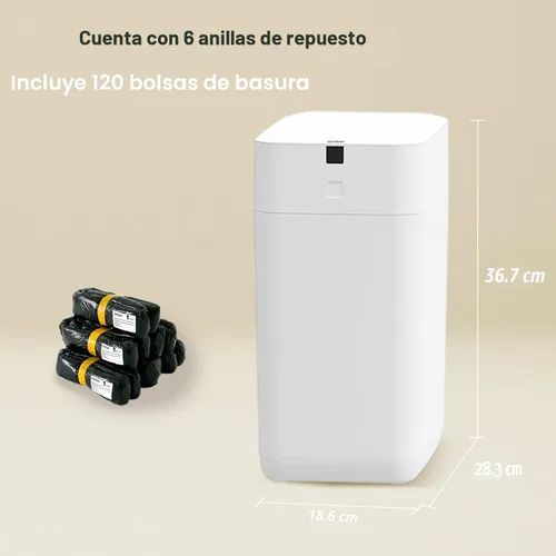 Vista 6 de Airdeer Bote de Basura Automático, Bote de Basura Inteligente de 3 Galones con Autosellado y Autocambio, Sensor de Movimiento, Bote de Basura sin