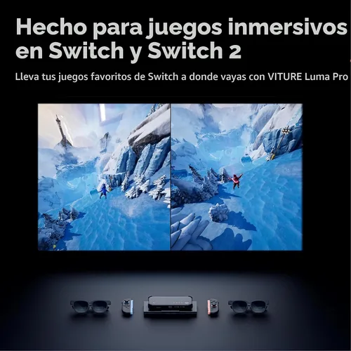 Vista 3 de VITURE Pro Mobile Dock Primera Experiencia XR Inmersiva para Switch 2, Compatible con PS, Co-op Stream & Play, Contenido 2D/3D, se Adapta a Switch