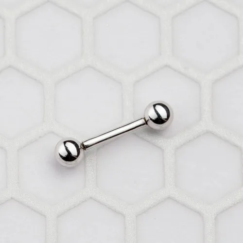 Vista 4 de FreshTrends 14K Gold Straight Barbell 14G - USA Made Gold - Tongue Ring