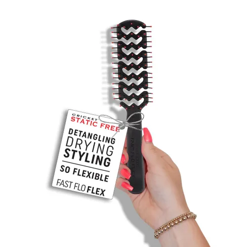 Vista 16 de Cepillo para cabello Cricket Static Free Cushion Styling 220 - Suavizado, desenredado y peinado sin encresparse - Cerdas metálicas antiestáticas