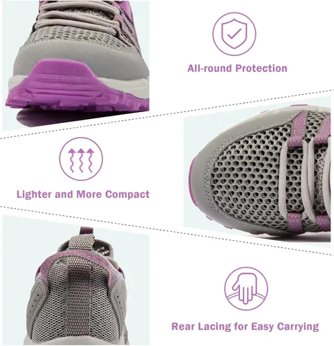 Vista 6 de MAINCH Zapatos de agua de senderismo para mujer, de secado rápido, para deportes al aire libre