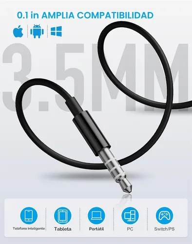 Vista 3 de Auriculares con cable, paquete de 2 audífonos de 3.5mm con micrófono, llamada clara, control de volumen estéreo HiFi, para iPhone, iPad, Samsung