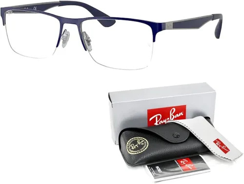 Vista 3 de Ray-Ban RX6335 - Lentes rectangulares para hombres y mujeres + paquete con kit de lentes de cortesía de diseñador iWear