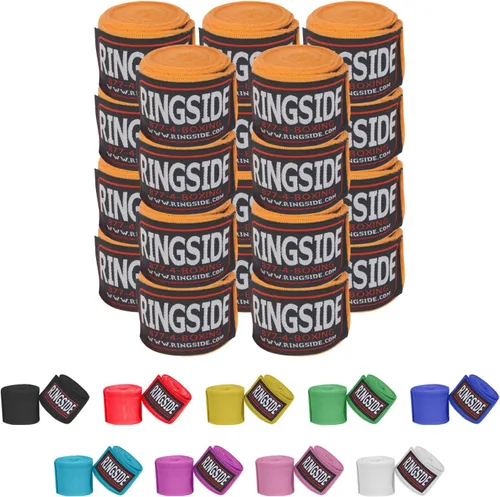 Vista 32 de Ringside Mexican Style Boxing Hand Wraps (Pairs) - 180" Semi-Elastic Cotton Blend Wrist Support with Thumb Loop for MMA, Muay Thai, Kickboxing