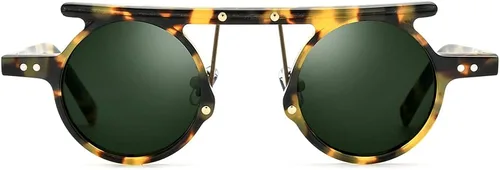 Vista 4 de HEPIDEM Acetate - Gafas de sol polarizadas redondas retro vintage para mujer UV400 con protección UV 9188T