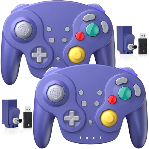 Vista 17 de 2.4 GHz Wireless GameCube Controller, for NGC GameCube Console (Built-in Rumble) (Analog Stick) (Analog Triggers) (Rechargeable) (Plug and Play)