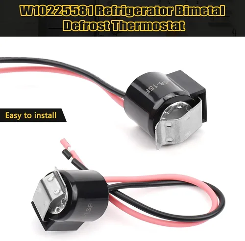 Vista 6 de W10225581 Pieza de repuesto para termostato bimetálico para descongelación compatible con Whirl-pool Ken-more- Sustituye a AP6017375 2149849 2161331