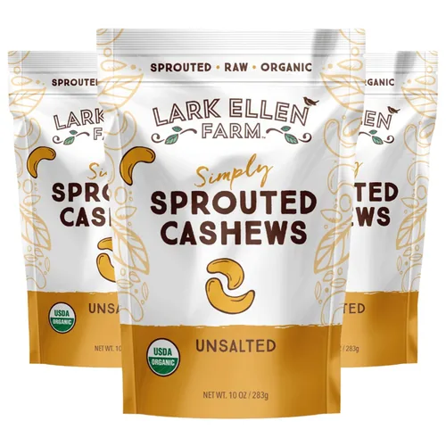 Vista 10 de Lark Ellen Farm Almendras germinadas orgánicas, sin sal – USDA orgánicas, crudas, veganas, sin gluten, sin OMG, aptas para paleo, aperitivo