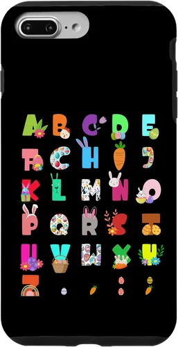 Vista 12 de Cute Alphabet Funny Easter Day ABC Letters Egg Rabbit Case for iPhone 17