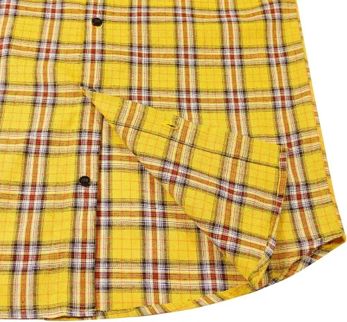 Vista 4 de Camisas de franela a cuadros de ajuste regular para hombre camisa casual de manga larga con botones