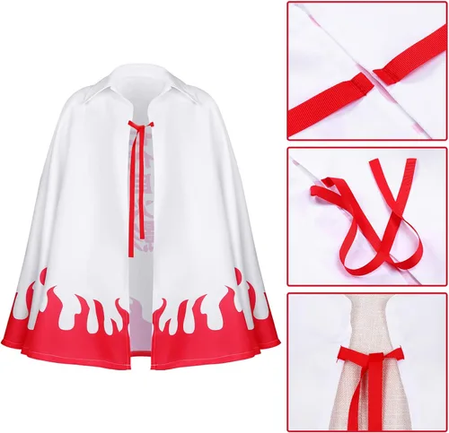 Vista 5 de Ficlwigkis Disfraz de anime para cosplay de anime de Minato Namikaze para niños