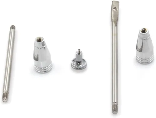 Vista 5 de Kit de Palanca de Señal de Giro Cromada - Perilla de Palanca de Intermitente de Inclinación Compatible con Columnas GM Chevy Buick Oldsmobile