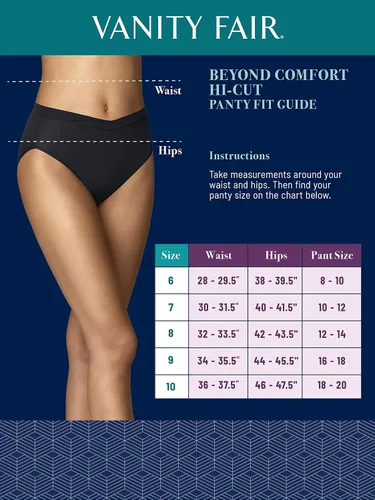 Vista 6 de Vanity Fair Bragas de corte alto Beyond Comfort para mujer