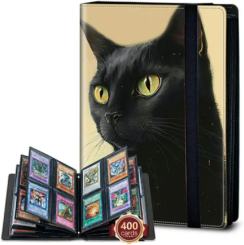 Vista 19 de Rossy Carpeta de tarjetas con 4 bolsillos, carpeta de tarjetas intercambiables, álbum de colección de tarjetas, para 160 tarjetas de carga lateral