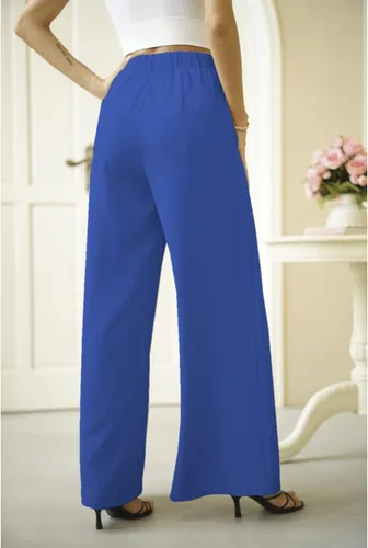 Vista 2 de Lrady Pantalones largos estilo palazzo casuales de cintura alta y pierna ancha pierna ancha piernas abiertas ajuste holgado elegantes pantalones